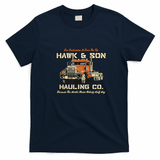 Hawk & Son Hauling Company Big Rig Pride Vintage T-Shirt - Navy Blue