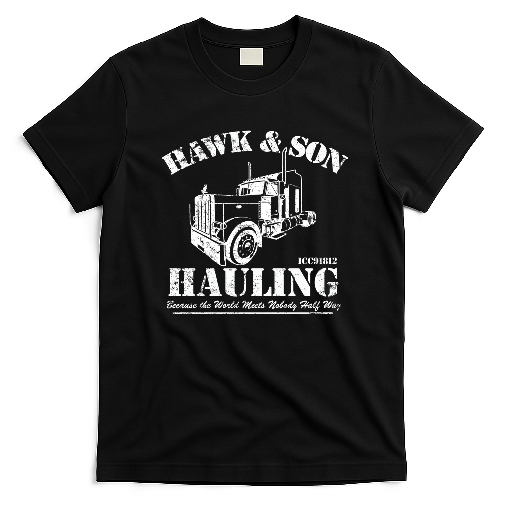 Hawk & Son Hauling Retro Graphic Tee - Black