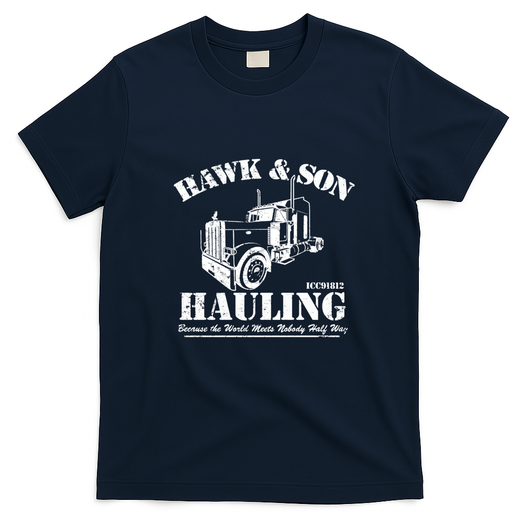 Hawk & Son Hauling Bold Logo Tee - Navy Blue