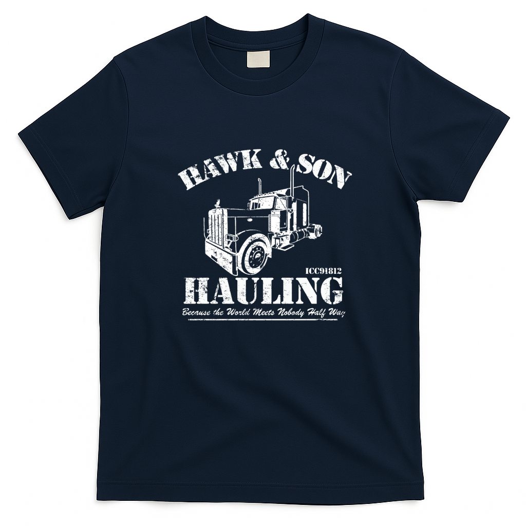 Hawk & Son Hauling Old-School T-Shirt - Navy Blue