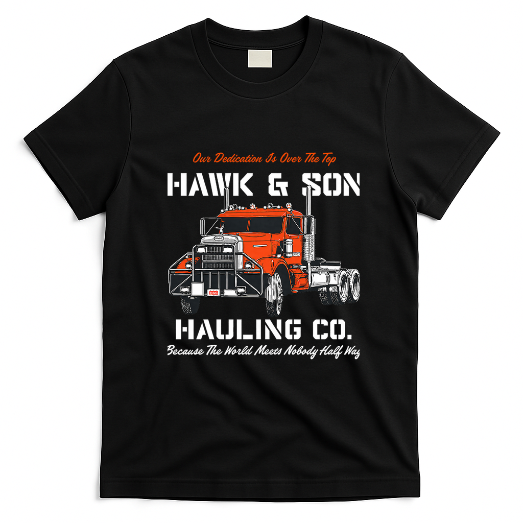 Hawk & Son Hauling Company Big Rig Pride Retro Graphic Tee - Black