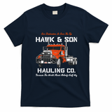 Hawk & Son Hauling Company Big Rig Pride Retro Graphic Tee - Navy Blue