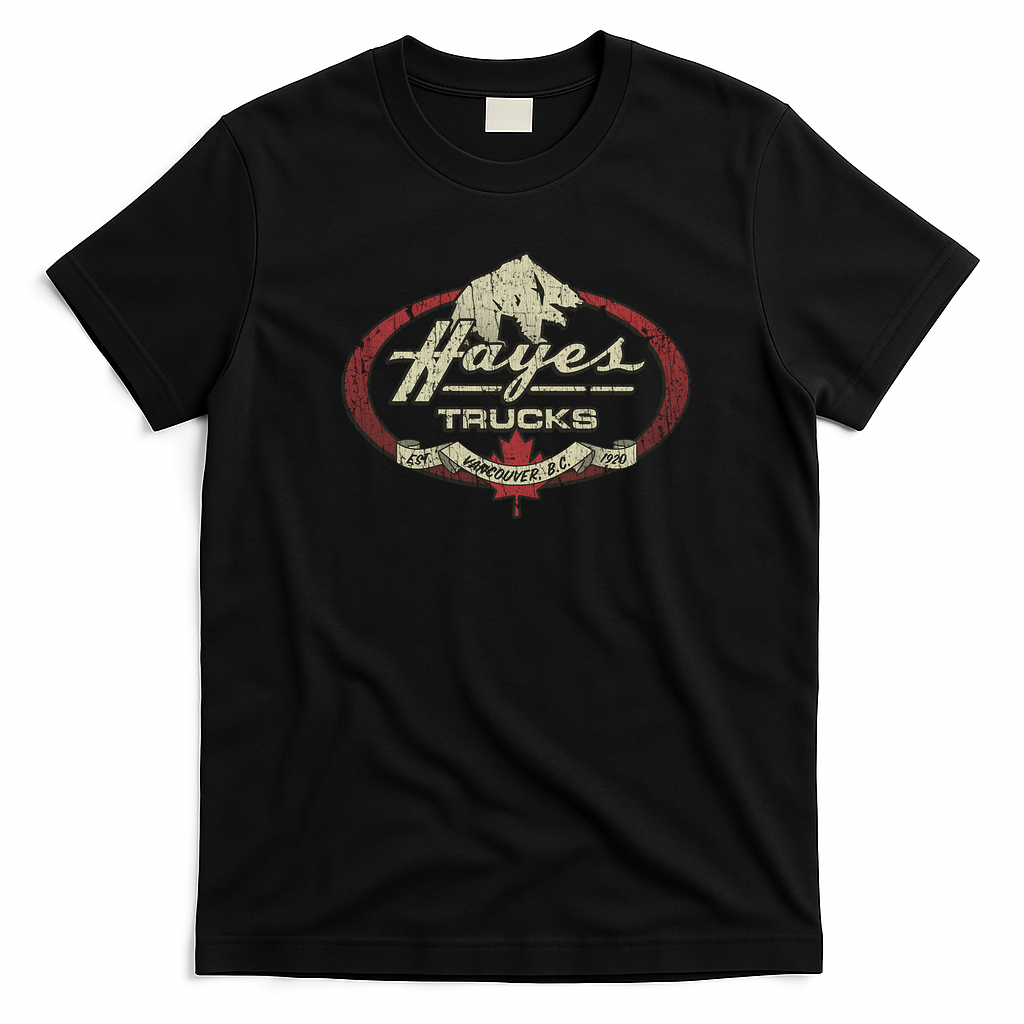 Hayes Trucks 1971 Retro Graphic Tee - Black