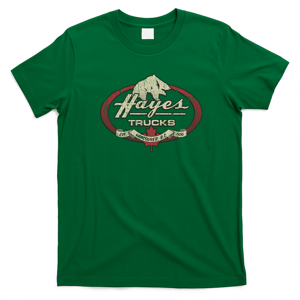 Hayes Trucks 1971 Retro Graphic Tee - Irish Green