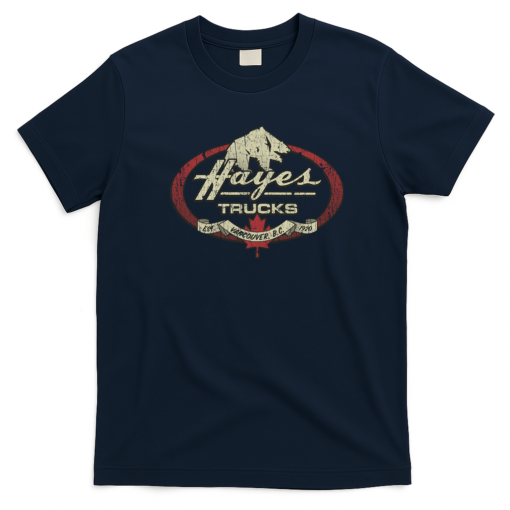 Hayes Trucks 1971 Retro Graphic Tee - Navy Blue