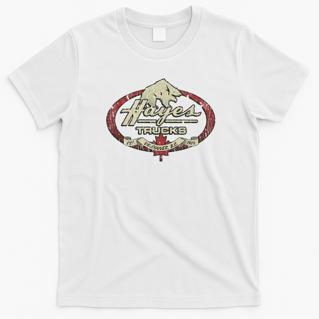 Hayes Trucks 1971 Retro Graphic Tee - White