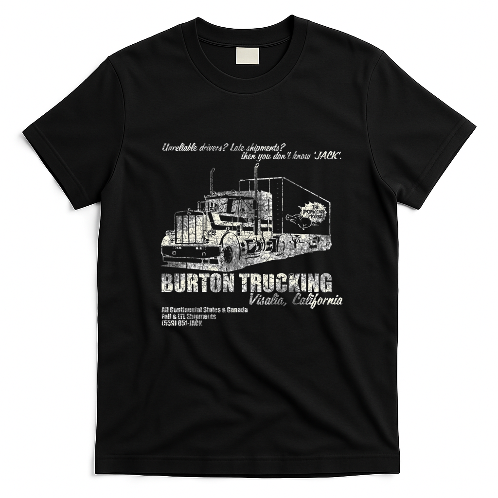 Highway Trucking Co. Retro Haulage T-Shirt - Black