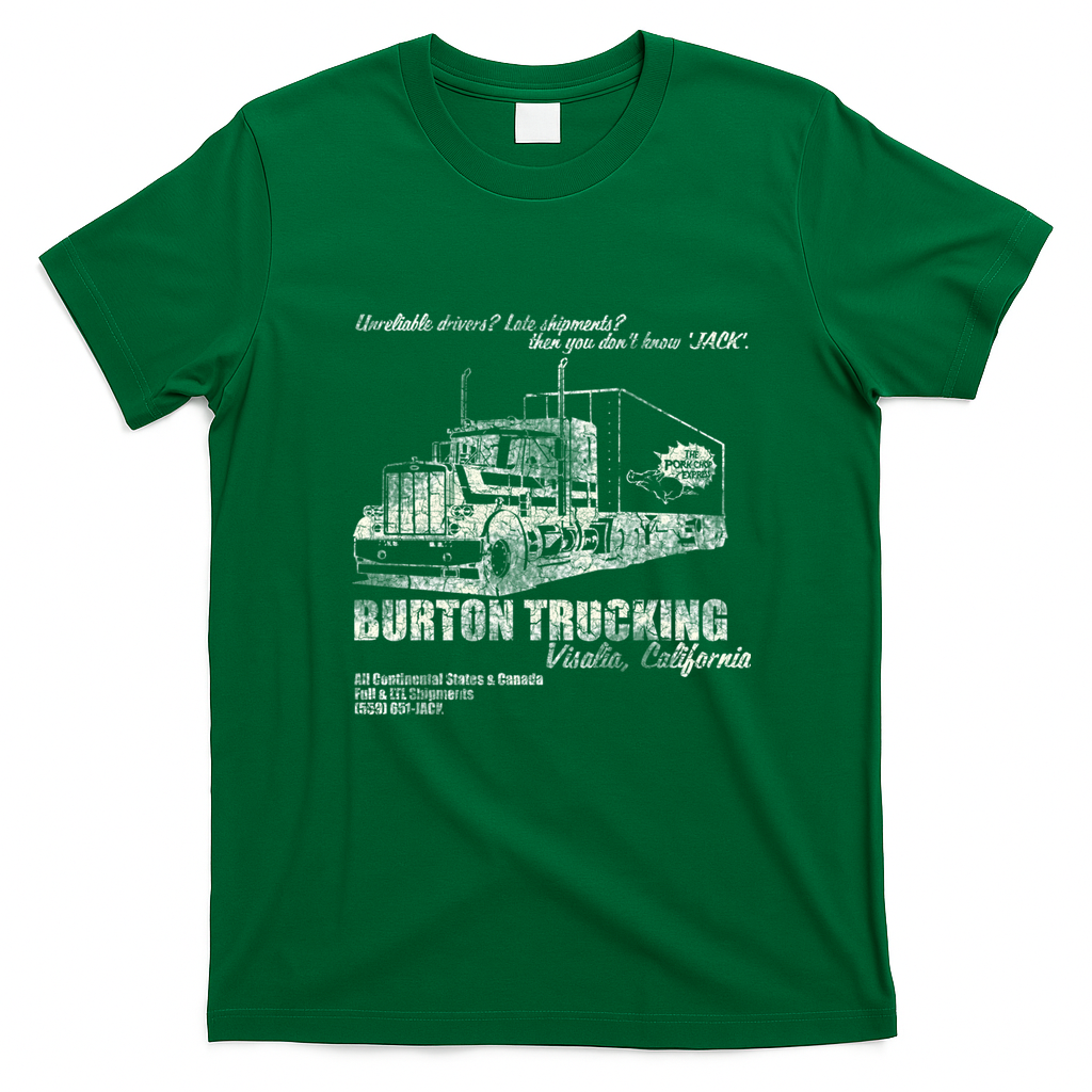 Highway Trucking Co. Retro Haulage T-Shirt - Irish Green