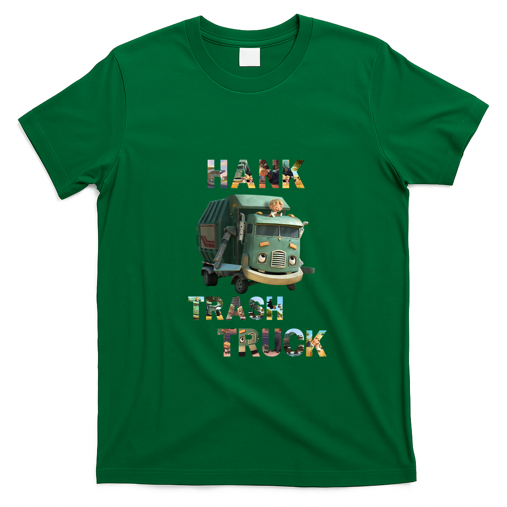 Hank and Trash Truck Bold Logo Tee - Irish Green