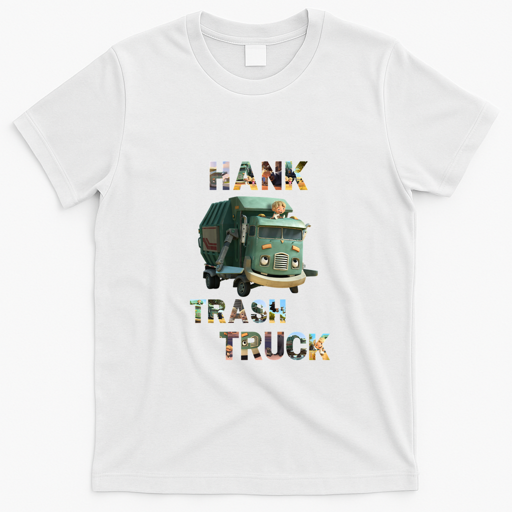 Hank and Trash Truck Bold Logo Tee - White