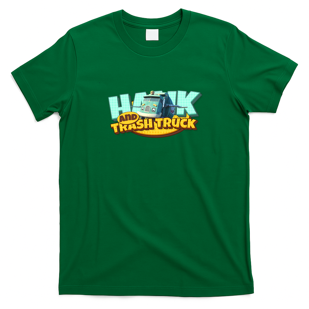 Hank and Trash Truck Classic Logo T-Shirt - Irish Green