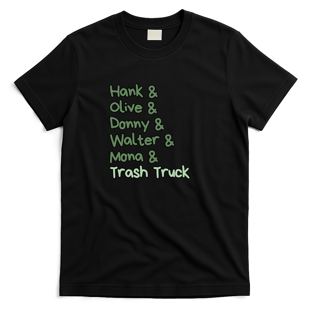 Hank and Trash Truck Old-School T-Shirt - Black