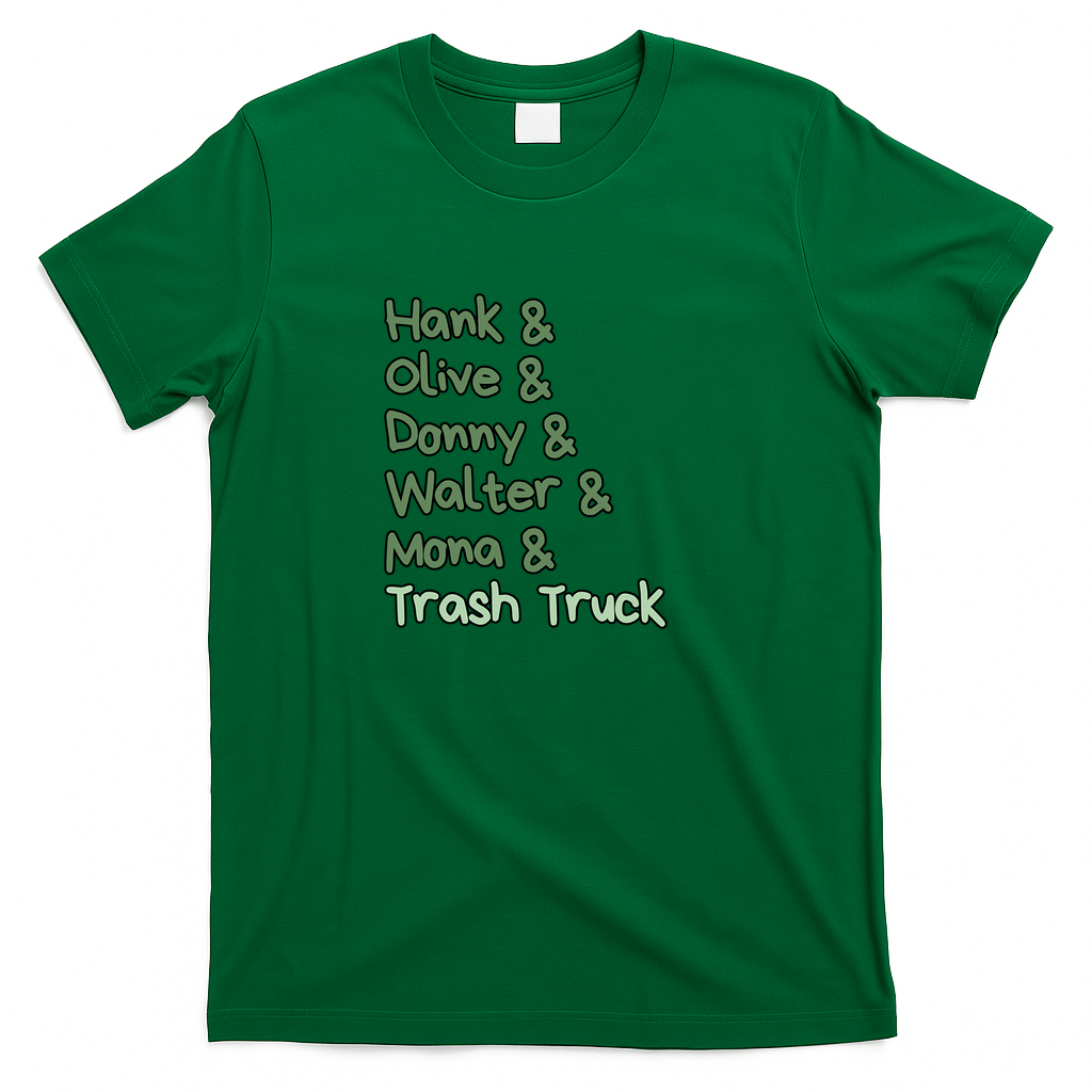 Hank and Trash Truck Old-School T-Shirt - Irish Green