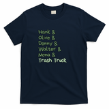 Hank and Trash Truck Old-School T-Shirt - Navy Blue