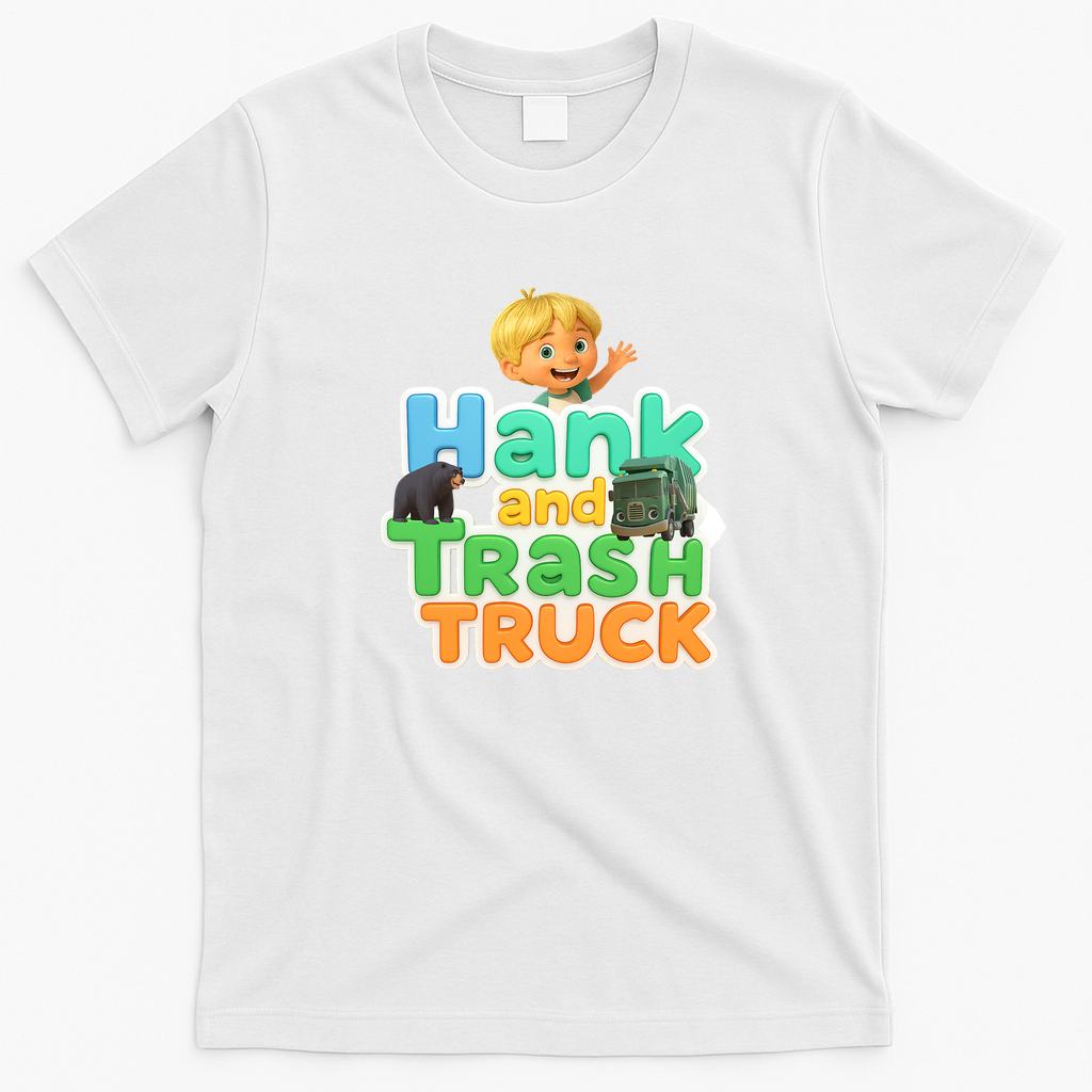 Hank and Trash Truck Cheerful Friends Tee - White