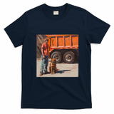 Hank and Trash Truck on the Move Graphic T-Shirt - Navy Blue