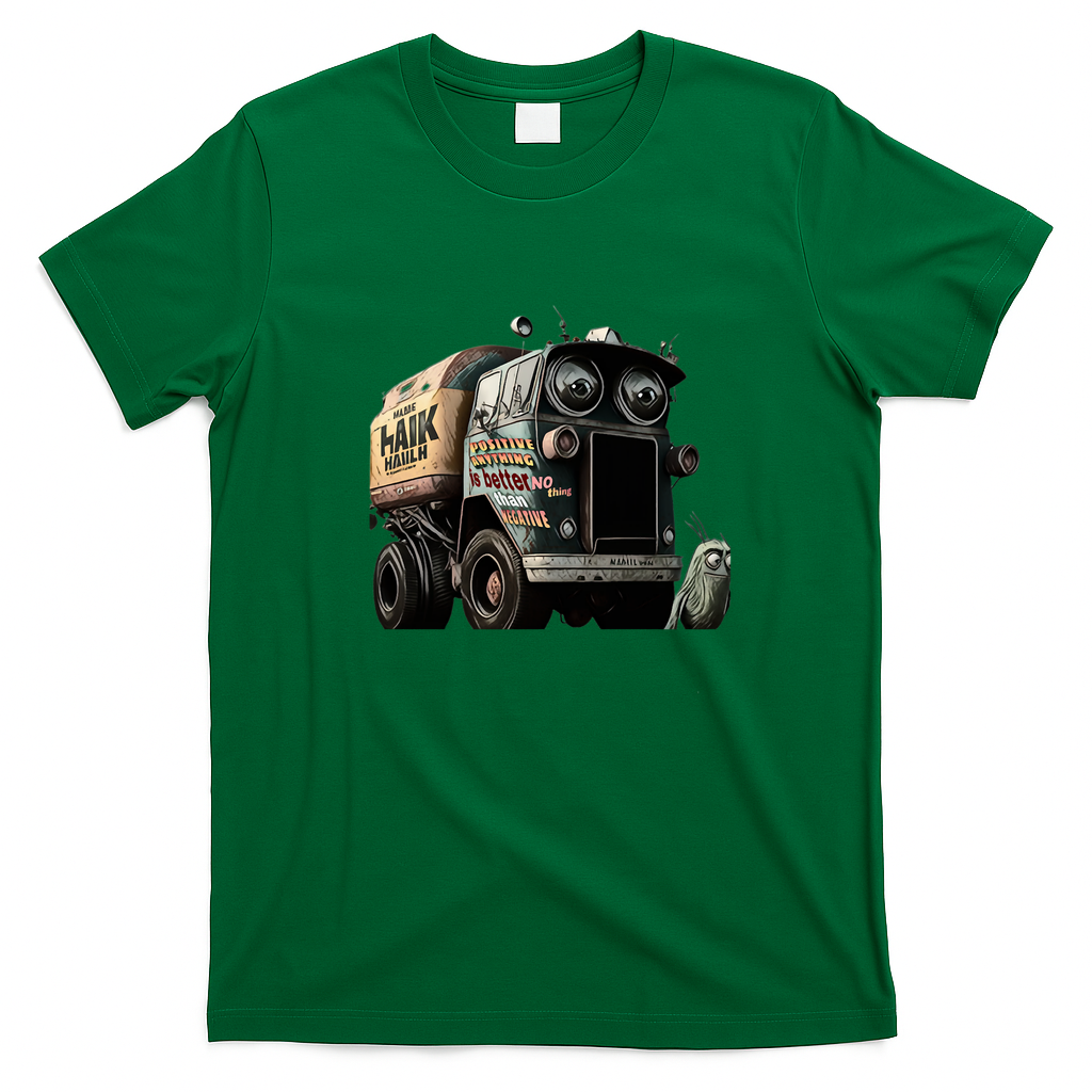 Hank and Trash Truck Distressed Graphic Tee No. 16 - Irish Green