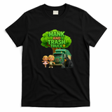 Hank and Trash Truck – Cute Kids & Animal Friends Cartoon Graphic T-Shirt - Black