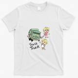 Hank and Trash Truck Old-School T-Shirt No. 19 - White