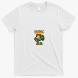 Hank and Trash Truck T-shirt Design - White