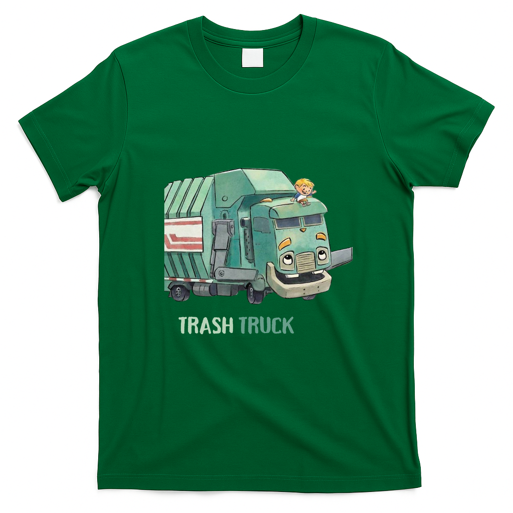 Hank and Trash Truck Adventures Graphic T-Shirt - Irish Green