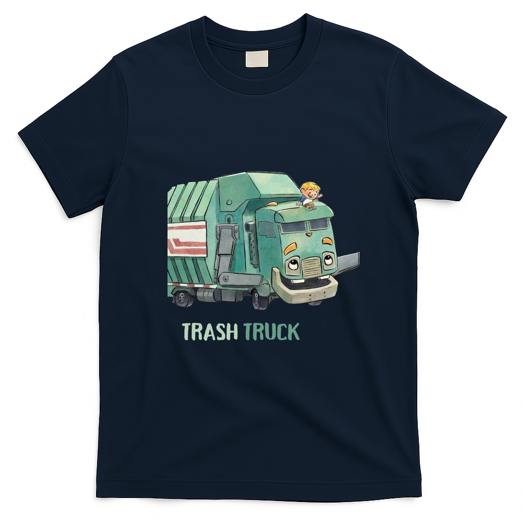 Hank and Trash Truck Adventures Graphic T-Shirt - Navy Blue
