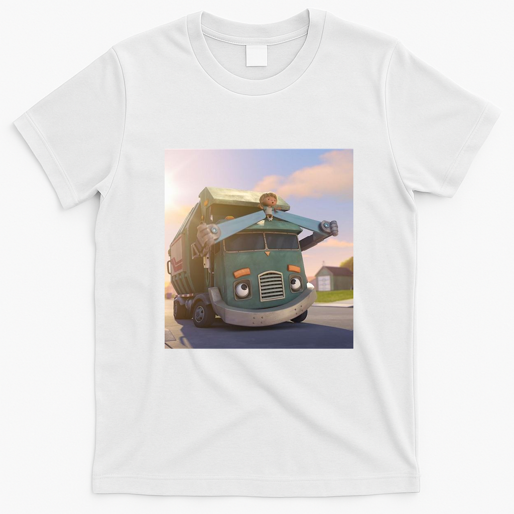 Hank and Trash Truck Retro Graphic Tee No. 14 - White
