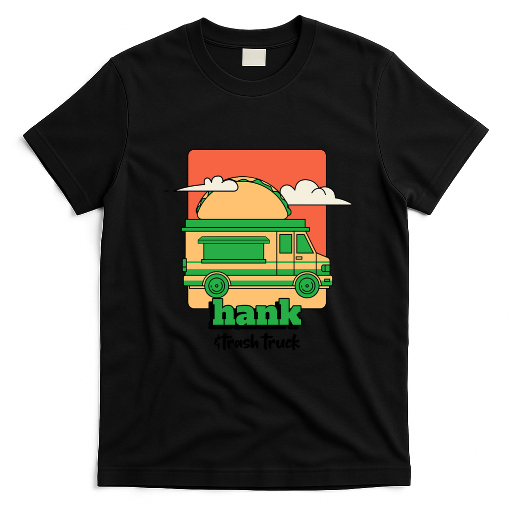 Hank and Trash Truck Heritage T-Shirt - Black