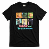 Hank and Trash Truck – Cute Cartoon Friends Collection Graphic T-Shirt - Black