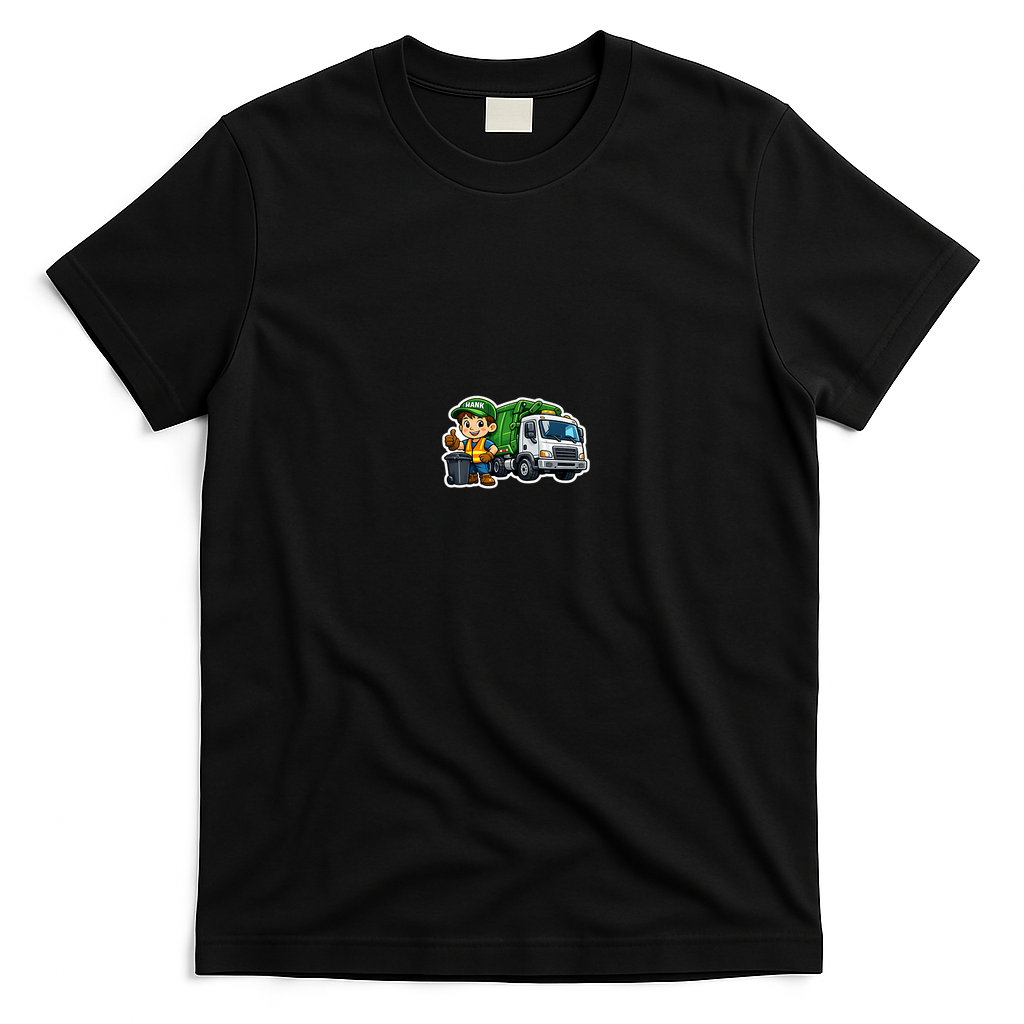 Hank and Trash Truck Kids T-Shirt - Black