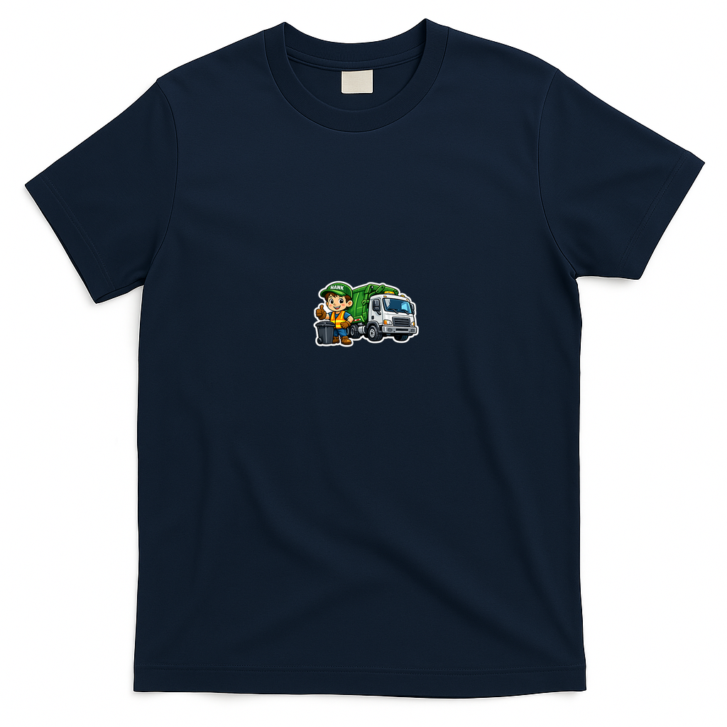 Hank and Trash Truck Kids T-Shirt - Navy Blue