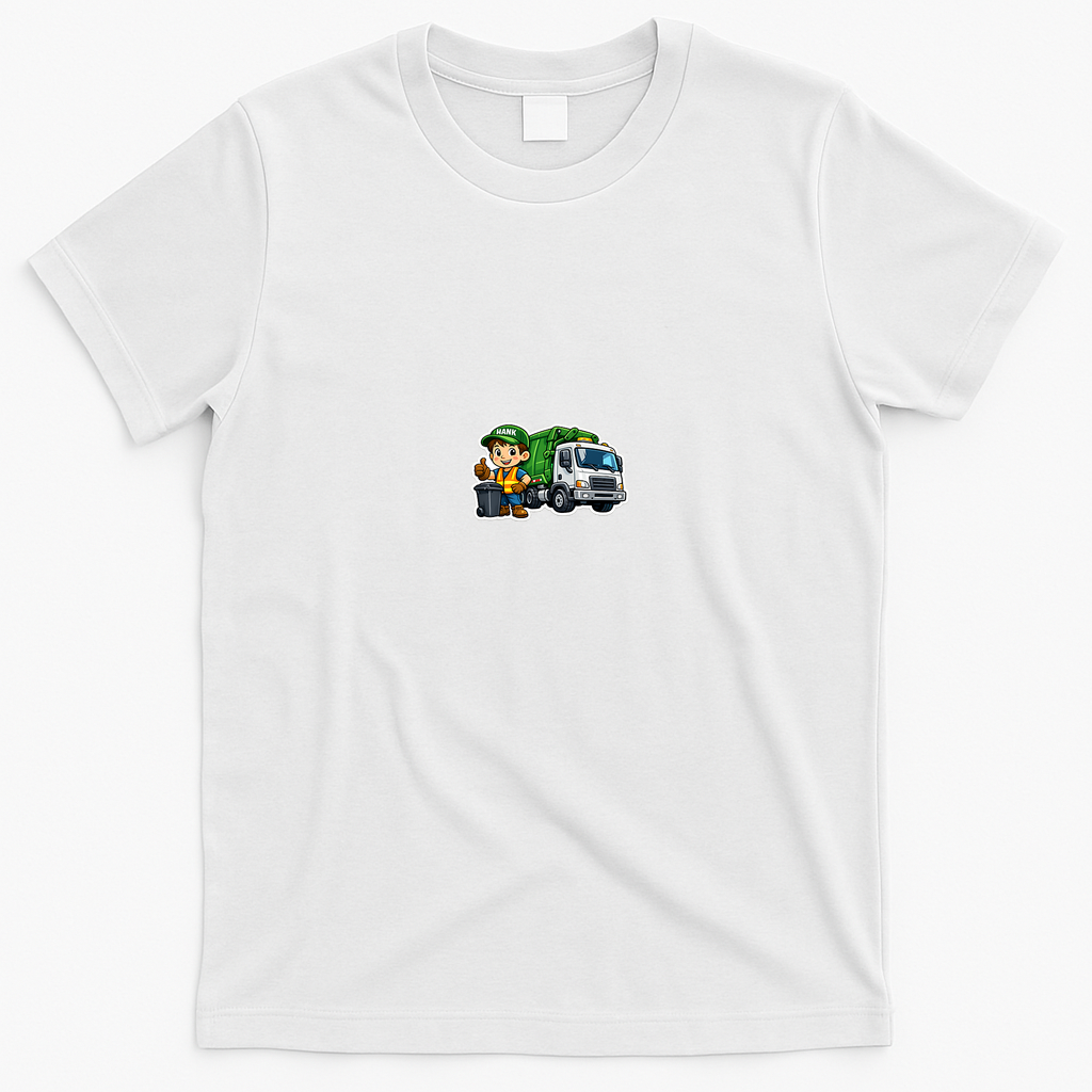 Hank and Trash Truck Kids T-Shirt - White