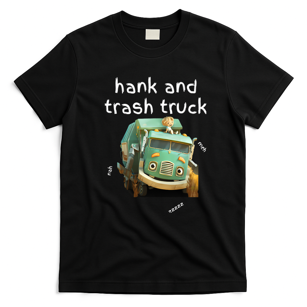 Hank and Trash Truck Classic Graphic Tee - Black