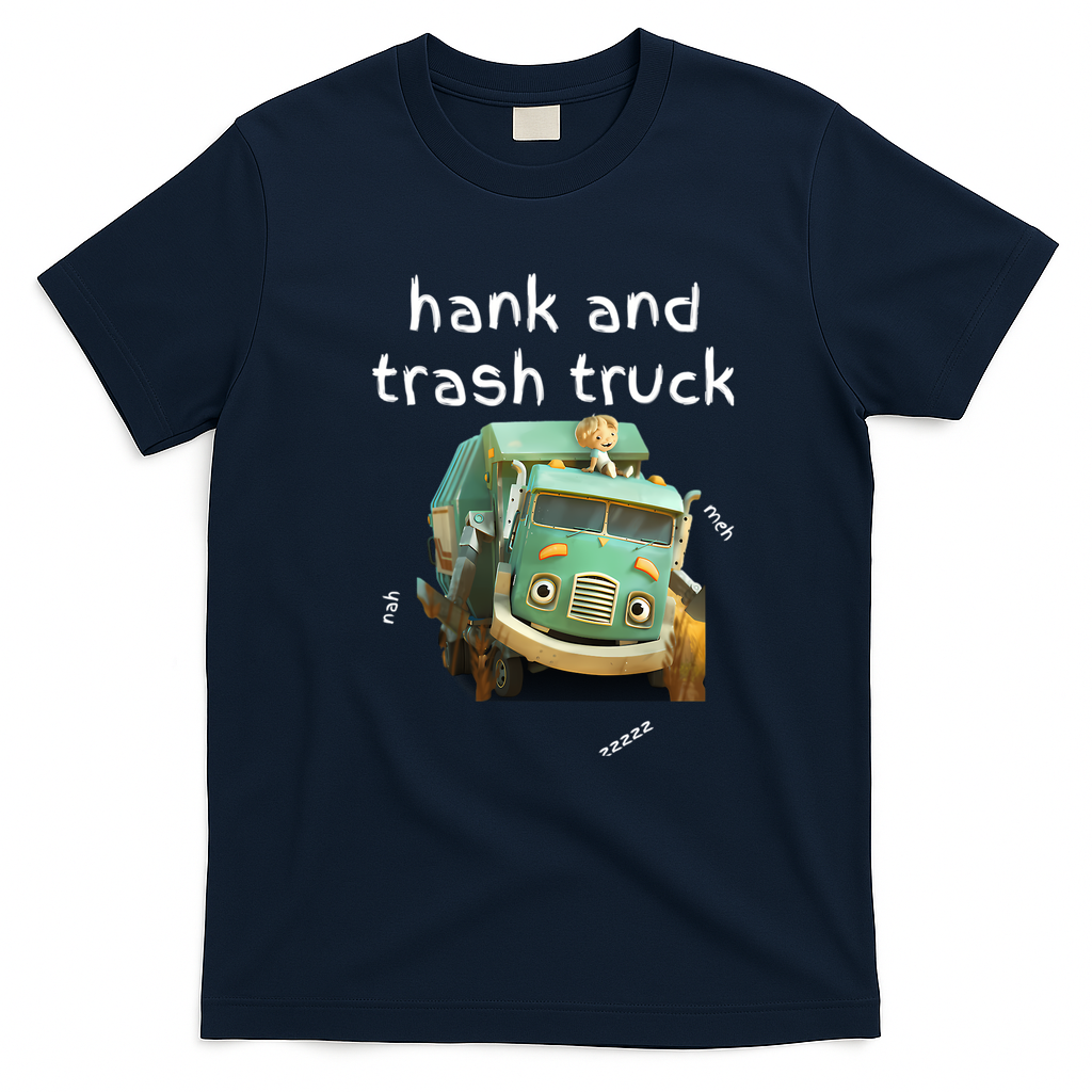 Hank and Trash Truck Classic Graphic Tee - Navy Blue