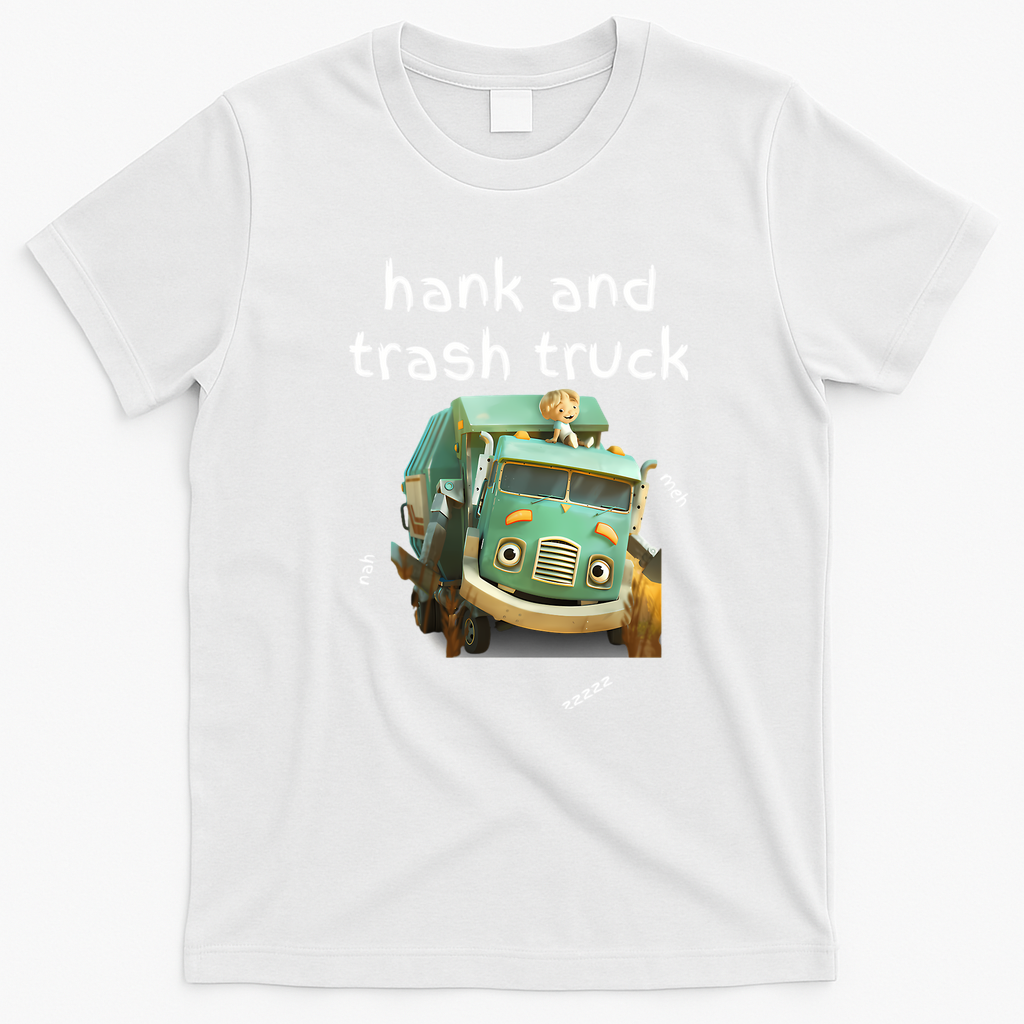 Hank and Trash Truck Classic Graphic Tee - White