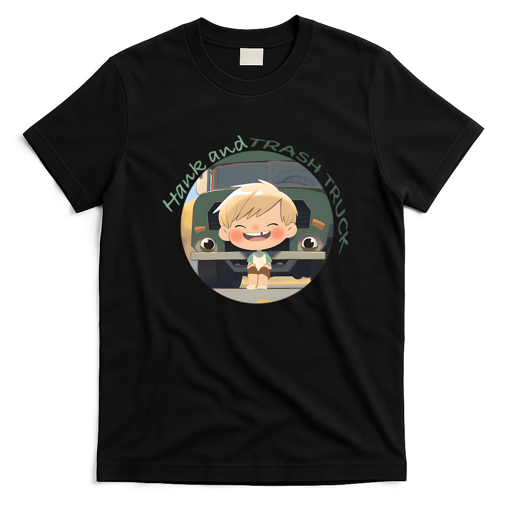 Hank and Trash Truck Graphic T-Shirt No. 11 - Black