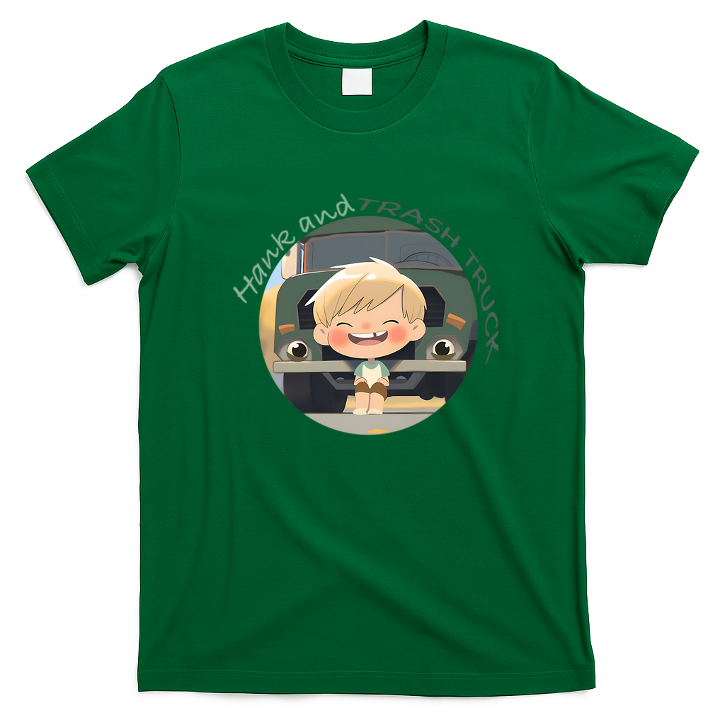 Hank and Trash Truck Graphic T-Shirt No. 11 - Irish Green