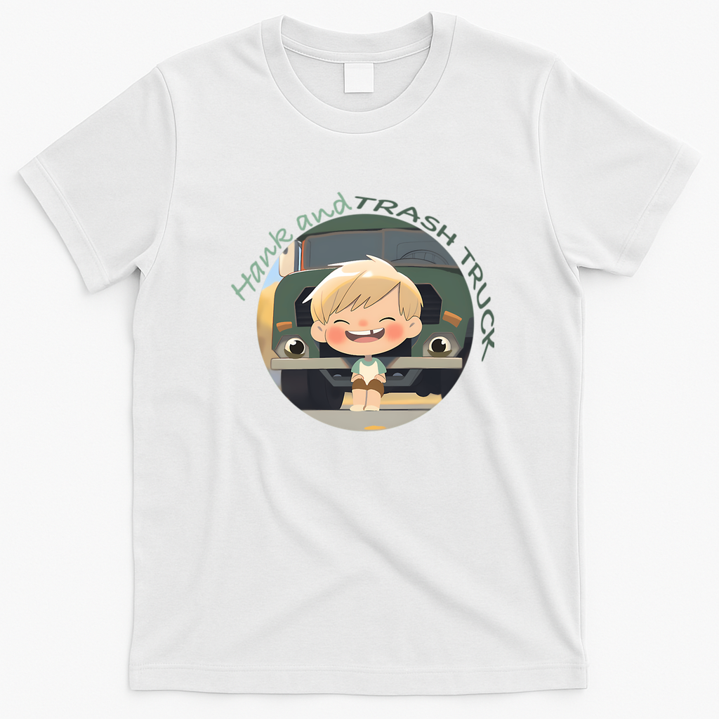 Hank and Trash Truck Graphic T-Shirt No. 11 - White