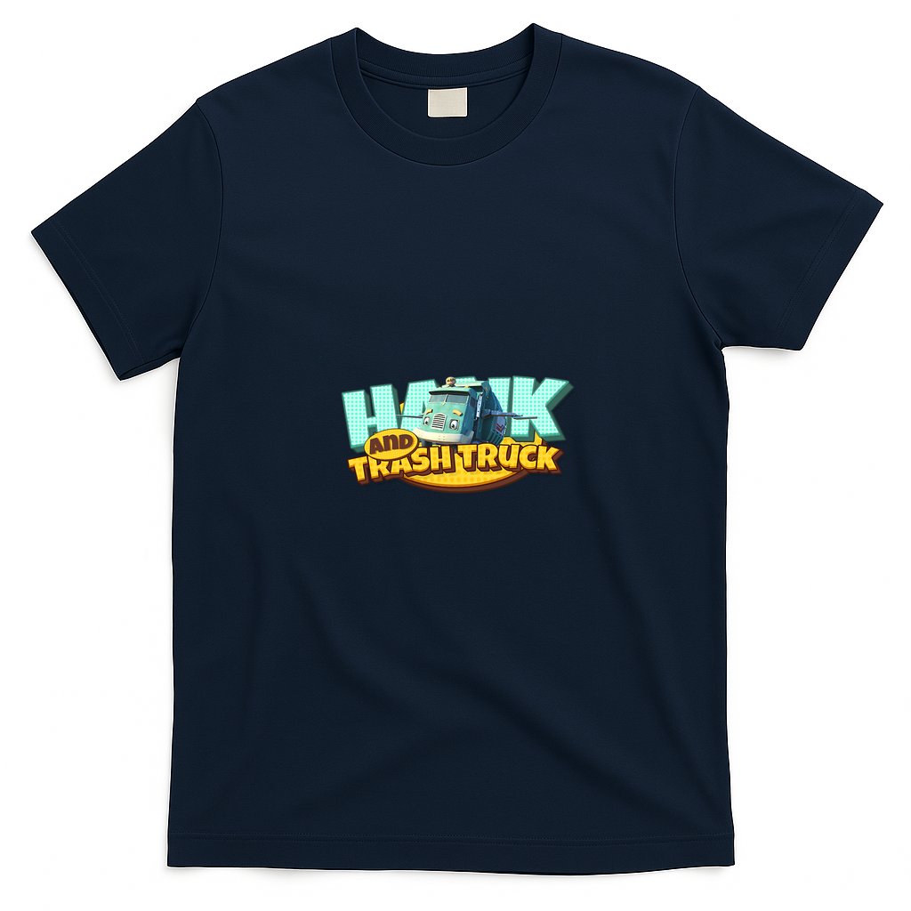 Hank and Trash Truck Classic Logo T-Shirt No. 15 - Navy Blue
