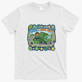 Hank and Trash Truck – Funny Garbage Truck Character Graphic T-Shirt - White