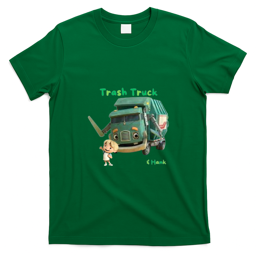 Hank and Trash Truck Retro T-Shirt - Irish Green