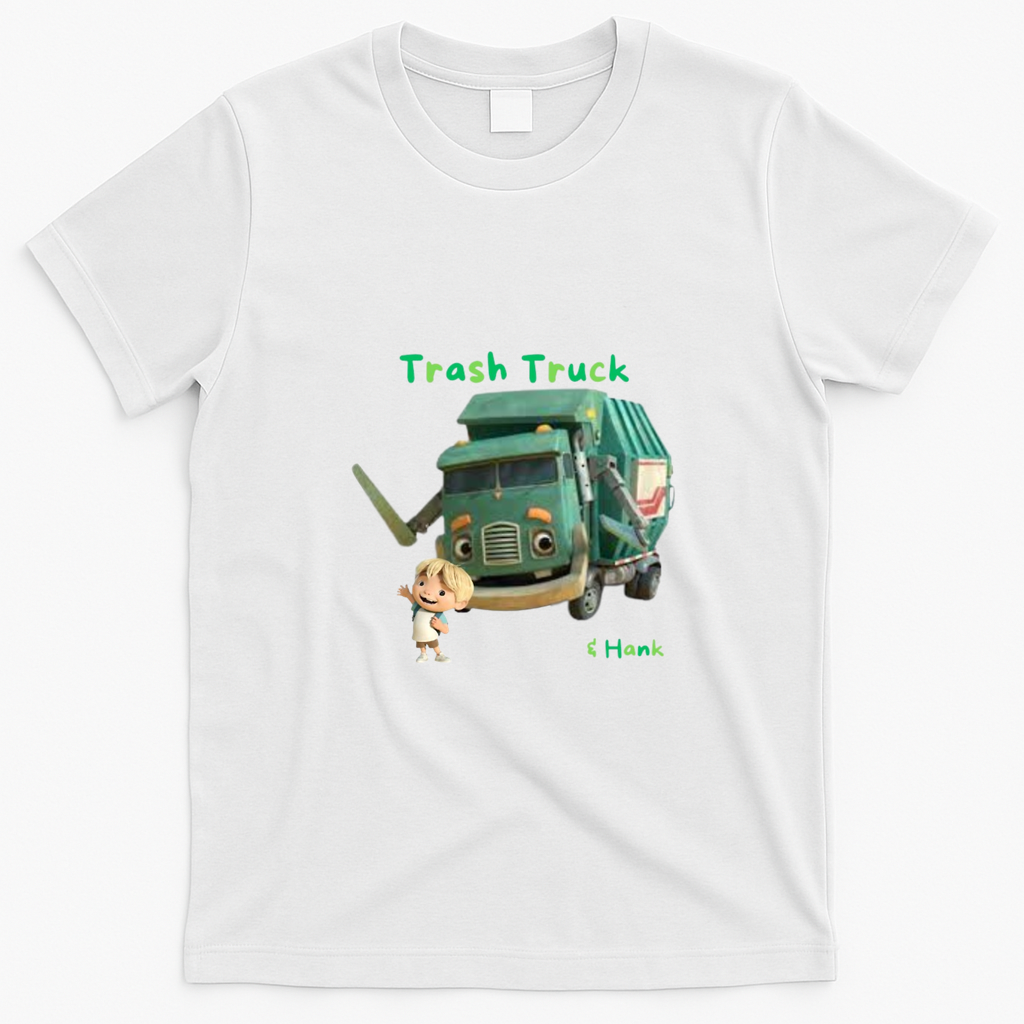 Hank and Trash Truck Retro T-Shirt - White