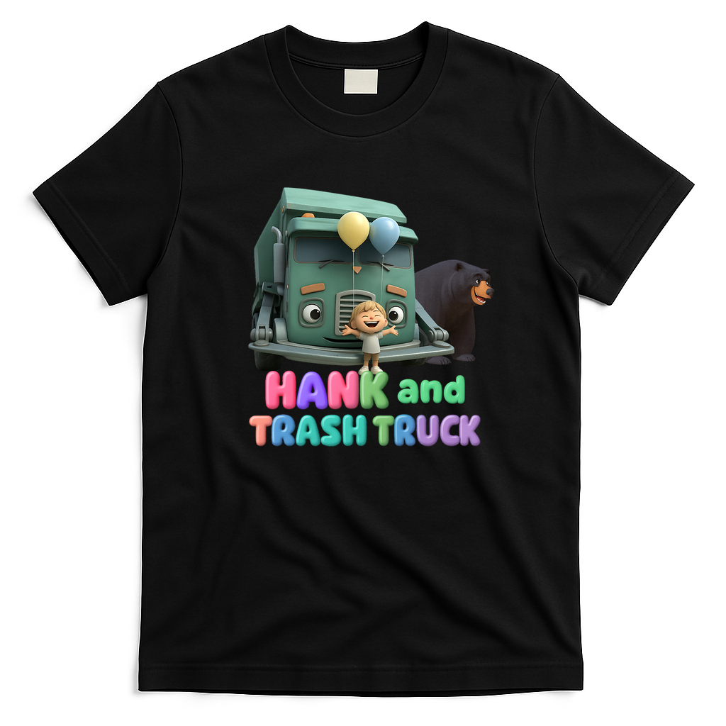 Hank and Trash Truck Balloon Adventure Tee - Black