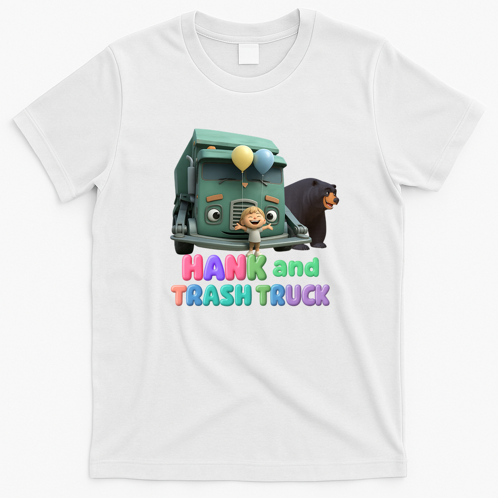 Hank and Trash Truck Balloon Adventure Tee - White