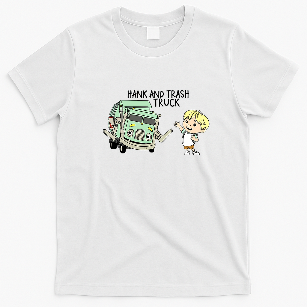 Hank and Trash Truck Graphic T-Shirt - White