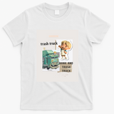Hank and Trash Truck Kids Cartoon T-Shirt - White
