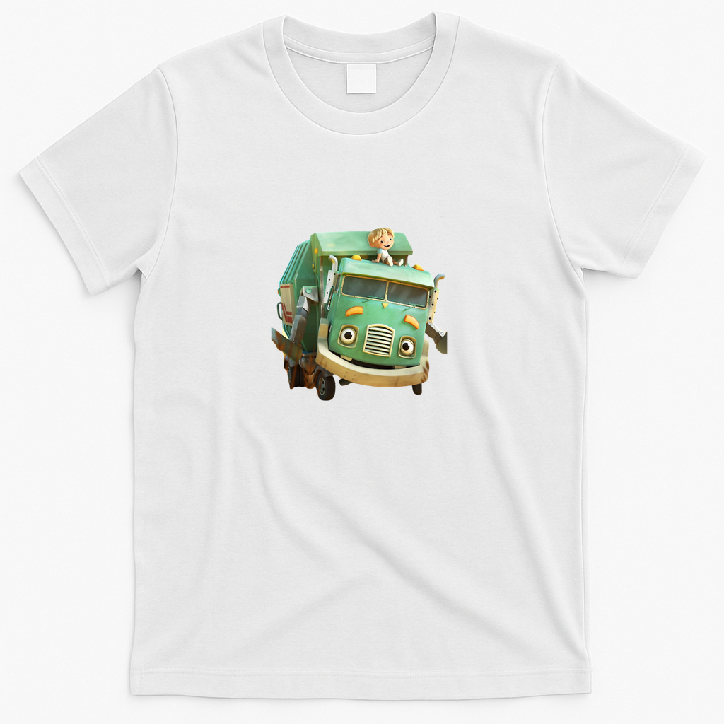 Hank and Trash Truck Bold Logo Tee No. 18 - White