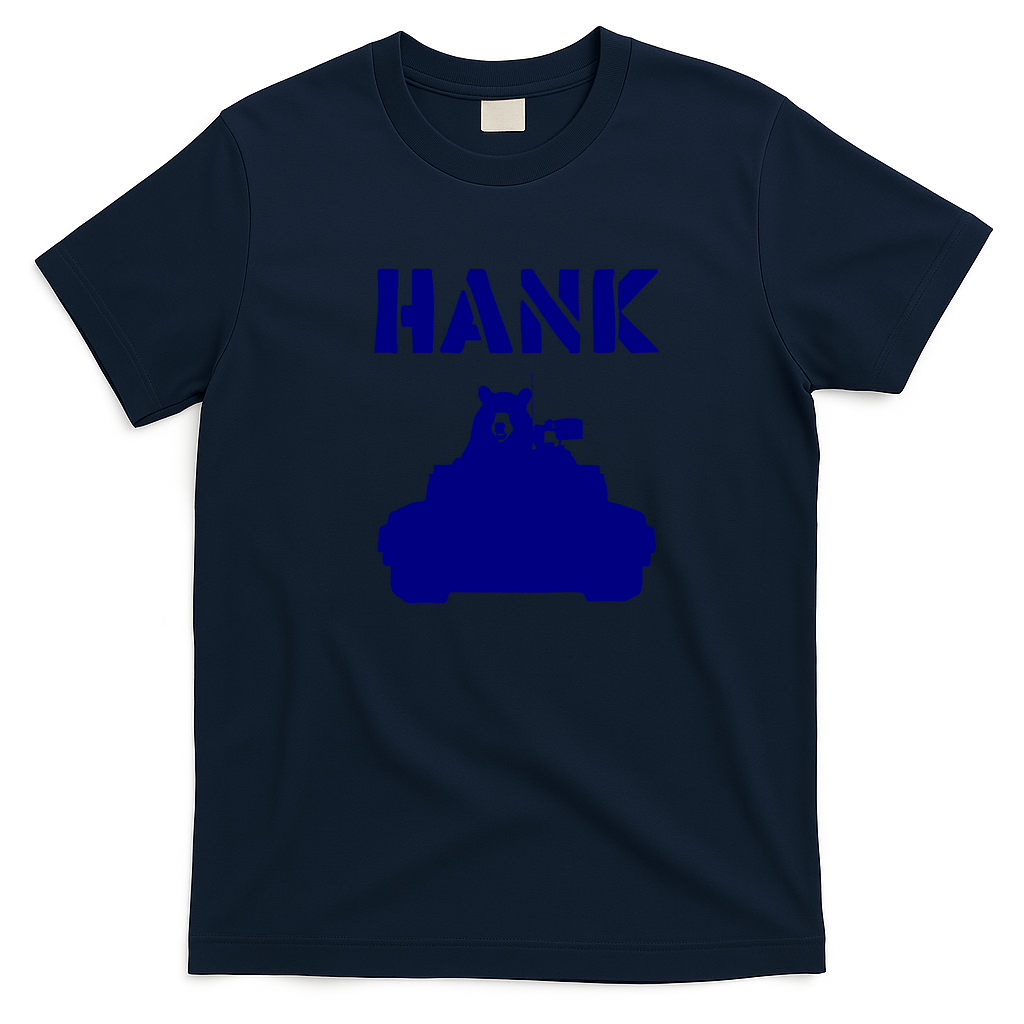 Hank the Tank Retro Graphic Tee No. 2 - Navy Blue