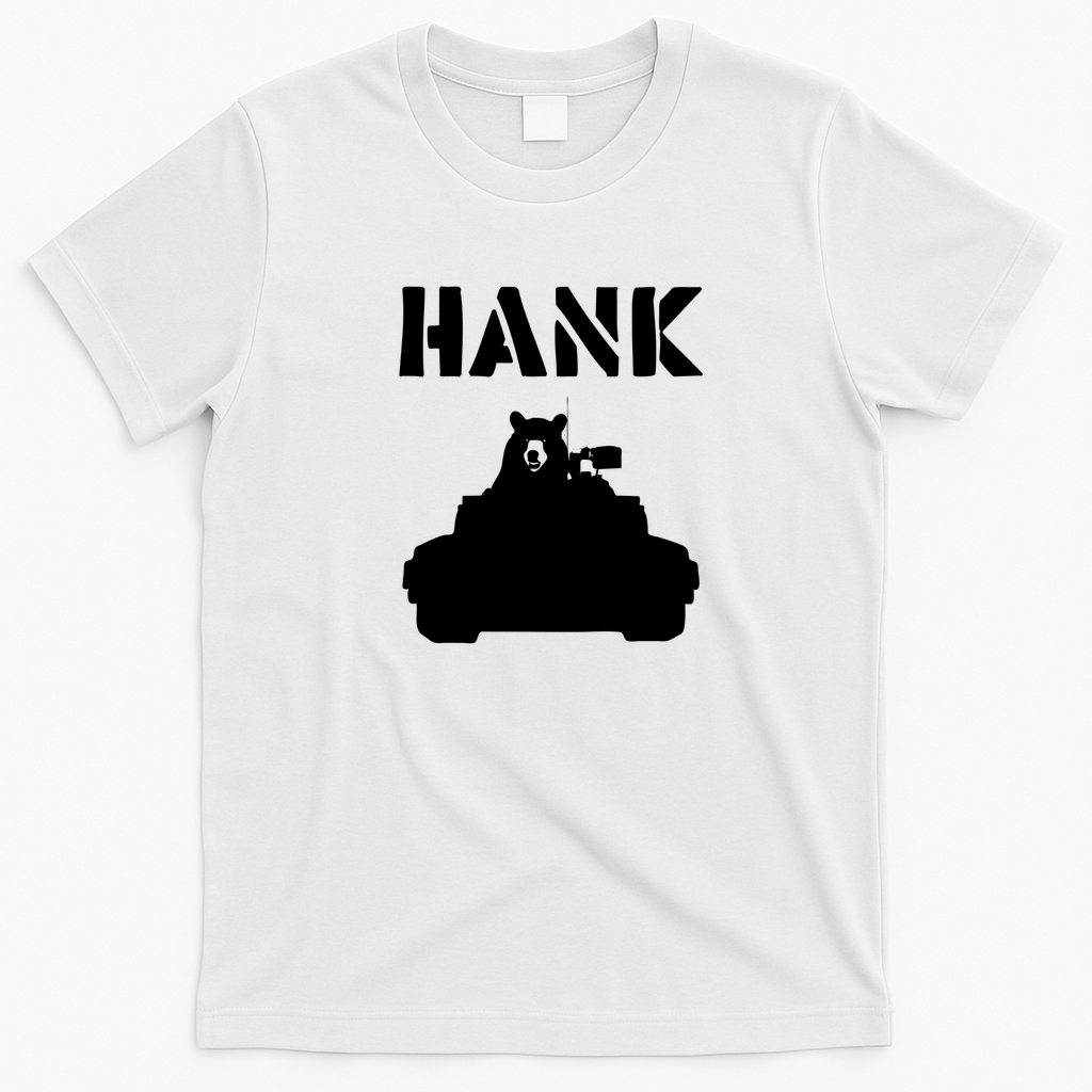Hank the Tank Retro Graphic Tee - White