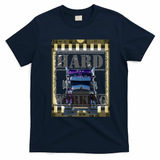 Hard-Working Trucker Graphic T-Shirt - Navy Blue